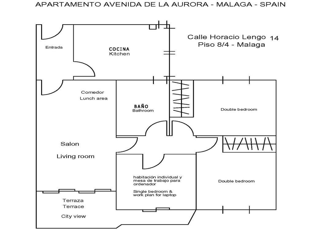 Apartamento Avenida Aurora Malaga Luaran gambar
